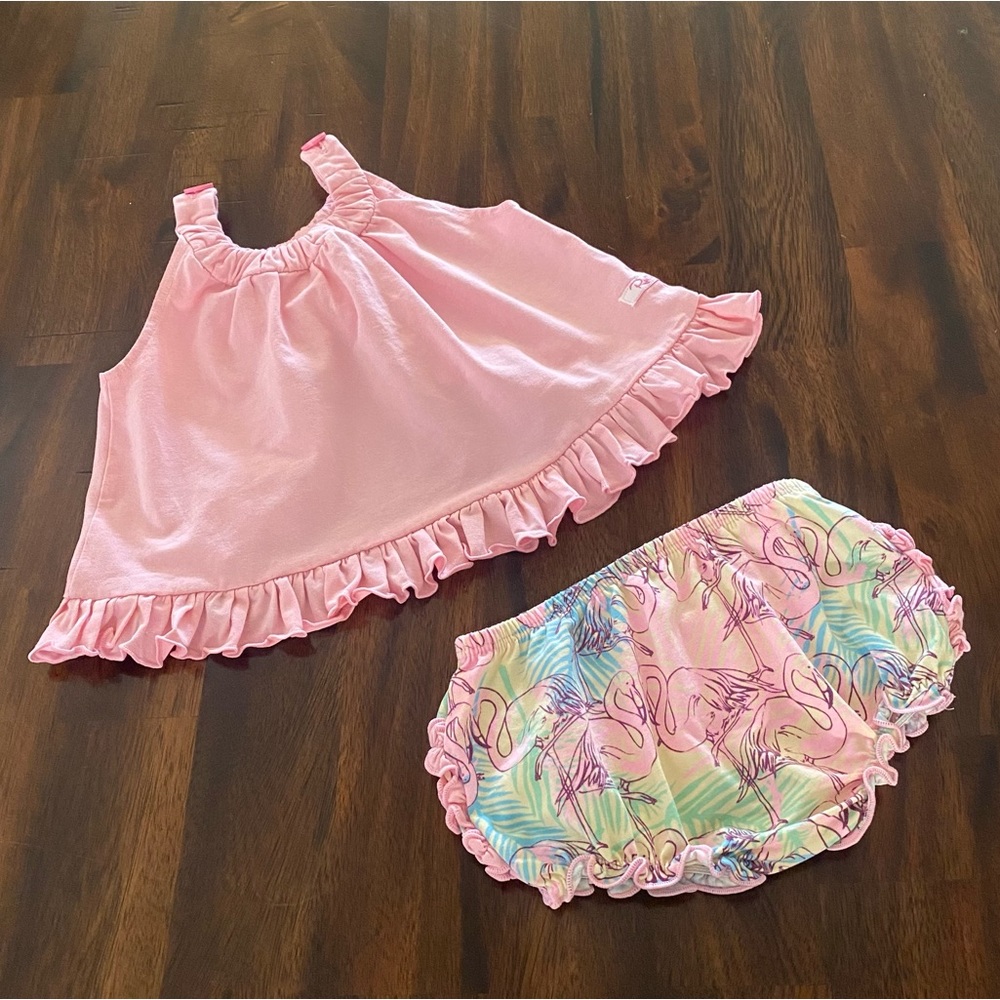 Ruffle Butts Flamingo Baby Girl Set